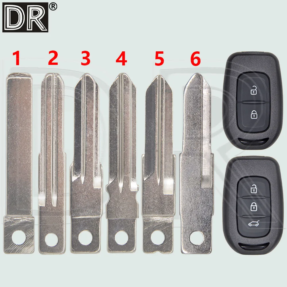 DR 2/3 Button Replacement Car Key Shell Case For Renault Clio4 Sandero Master3 Trafic Dacia Logan Lodgy Dokker Symbol Duster