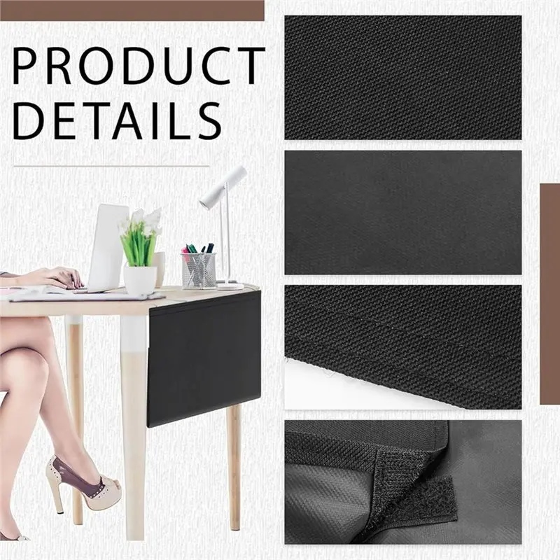 TFORU-2-In-1 Desk Privacy Screen & Organizer - Self-Adhesive, Foldable Workstation Blocker (60X28