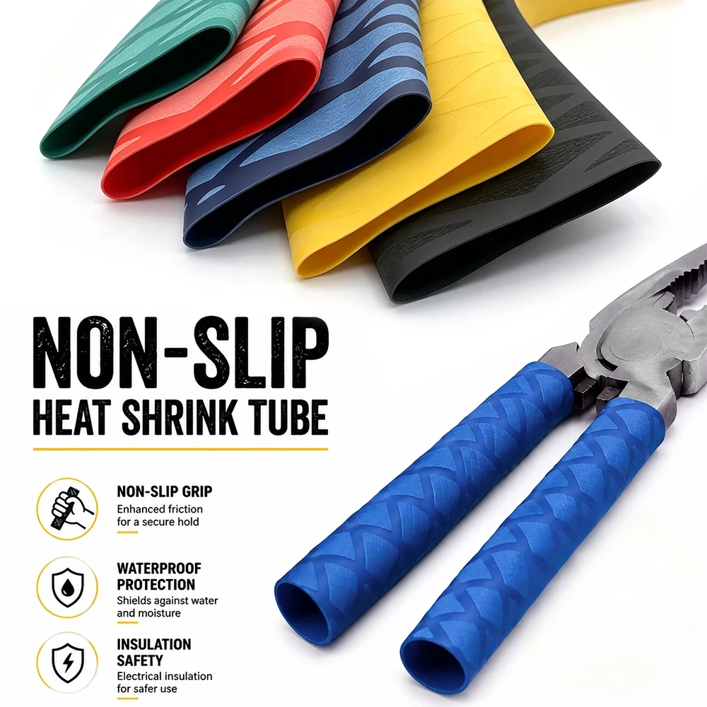 1Pcs Non Slip Heat Shrink Tube Fishing Rod Wrap 15 18 20 22 25 28 30 35 40 45 50mm Handle Insulated Protect Waterproof Cover