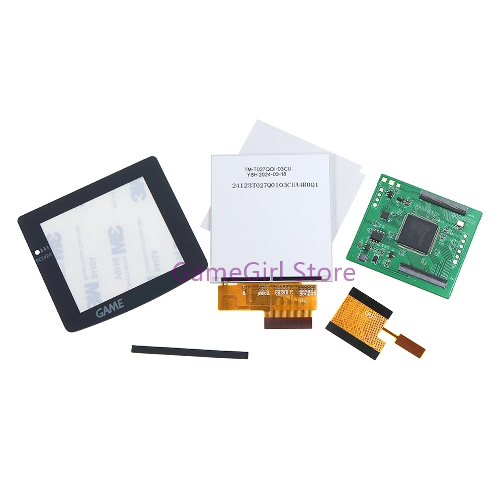 1 conjunto de kit de modificação de tela com luz de fundo alta IPS de 2,6 polegadas para console Gameboy Color GBC V4.0