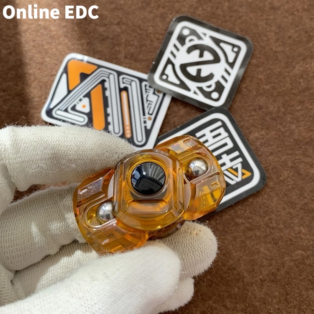 EDC Toys WANWU-EDC PEI フィジェットスピナー クリックフィジェットトイ オフィスデスク ストレス解消トイ ツーブレードフィジェットスピナー