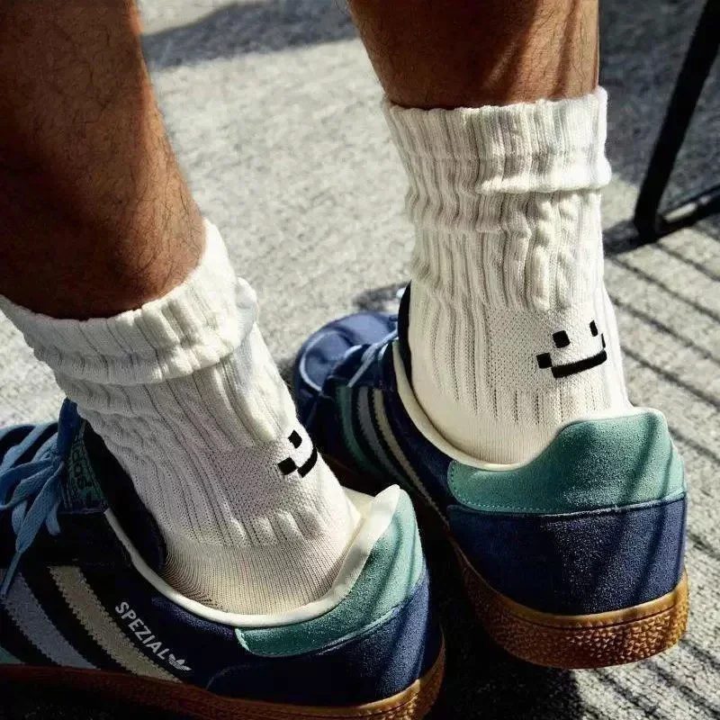 

4 Pairs Men's Cotton Work Socks Cushioned Long Running Breathable Ankle Crew Socks Casual Socks for Men Cycling socks