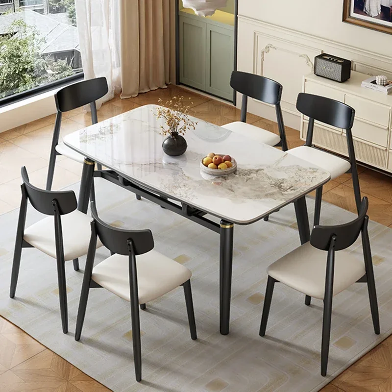 High Living Room Table Kitchen Luxury Unique Nordic Restaurant Dining Table Center Modern Design Mesas De Jantar Home Furniture