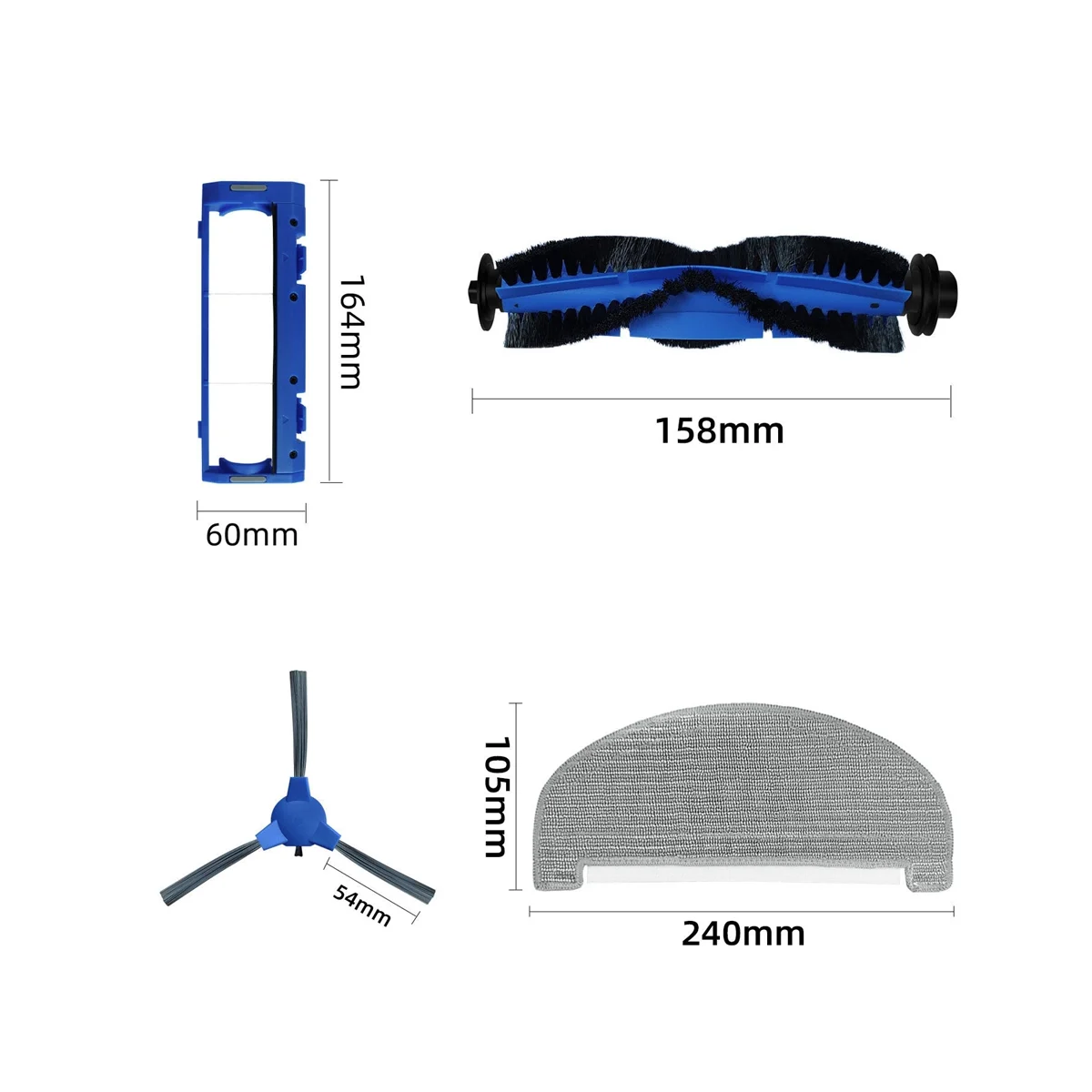 ل G40 G40 الهجين استبدال إكسسوارات قطع غيار الجانب الرئيسي فرشاة ممسحة غطاء فرشاة القماش