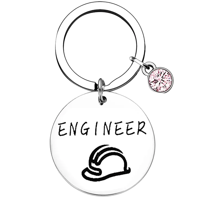 Engineer Gift Key Chain Ring Construction keychains pendant Construction Worker Jewelry Engineering Gift