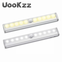 PIR Motion Sensor LED Cabinet Light 6 /10 leds Automatic Sensor Wardrobe Closet Lights Drawer Night Light Lamp for Indoor Lamp