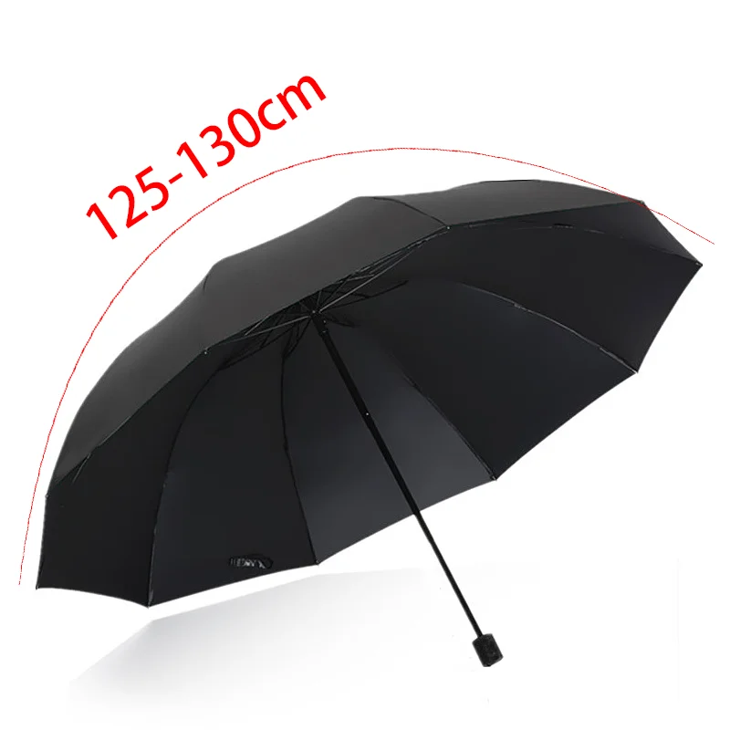 130cm High-Quality Ten-Bone Umbrella Waterproof Windproof Reinforced Frame Manual Large Protection Umbrella