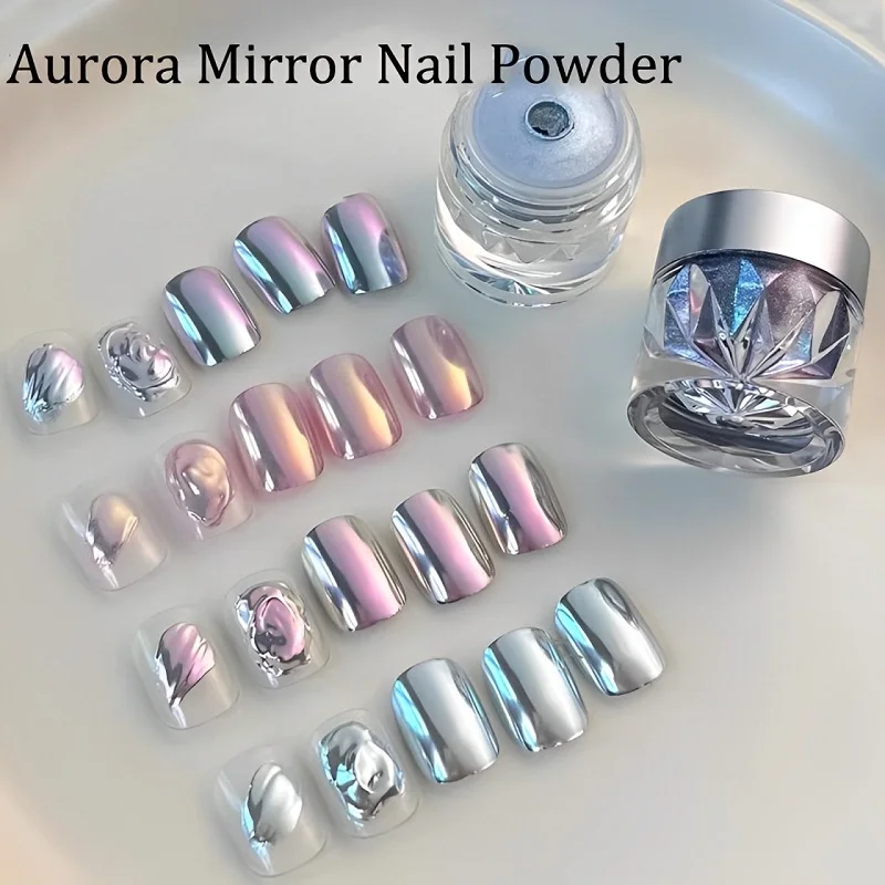 

Silk Mirror Aurora Nail Powder Nails Glitter Dust Chrome Powder Shell Mirror Pigment Nail Art Supplies Manicure Decoration