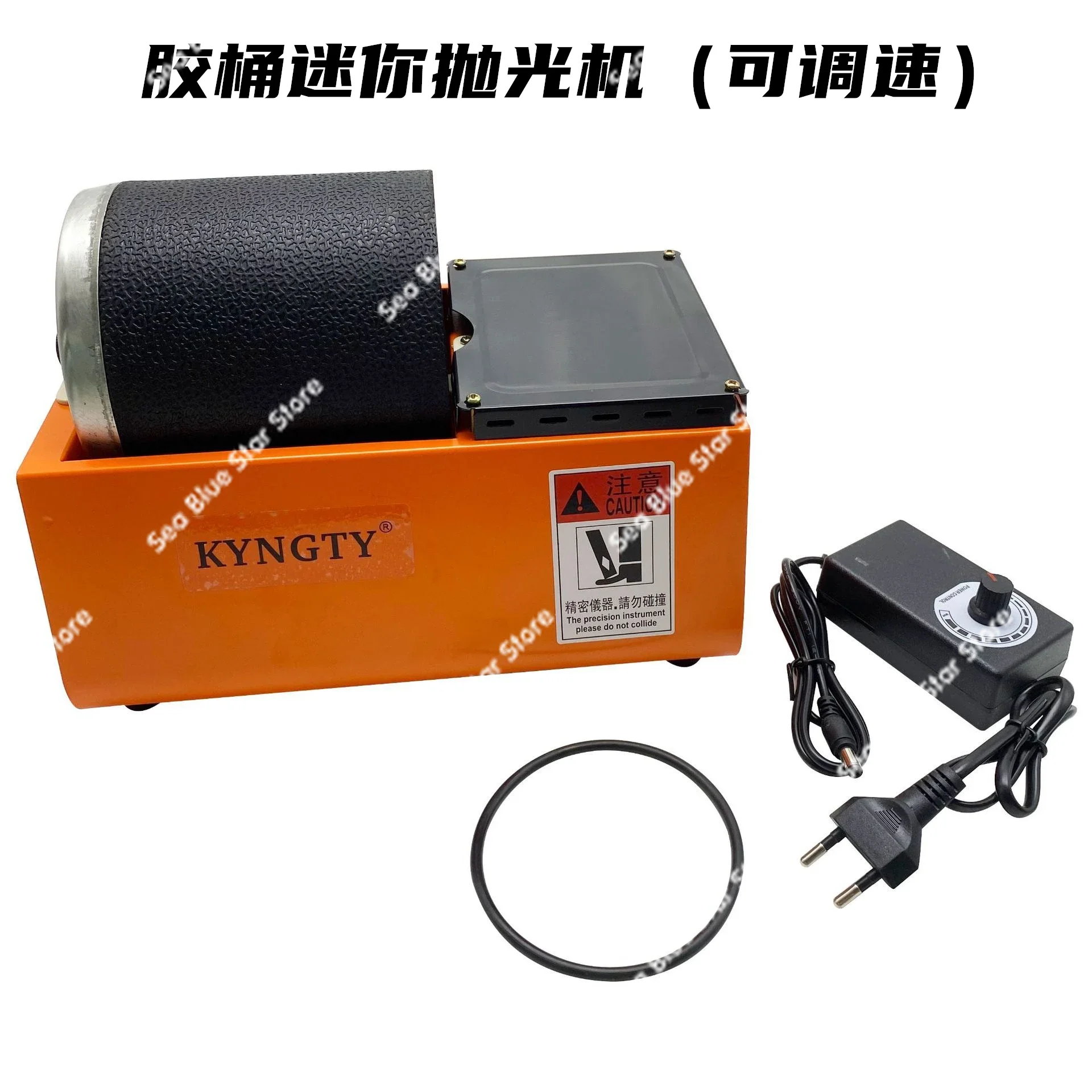 Low speed drum rubber barrel polishing machine mini small electric polishing grinding machine Wenwan Buddha bead polishing