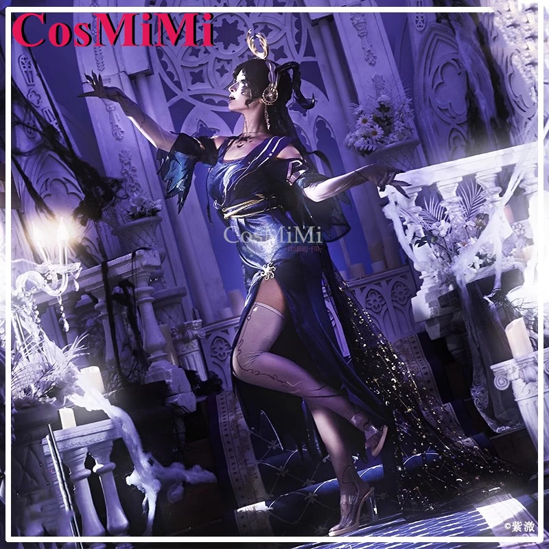 CosMiMi لعبة الهوية الخامس الكاهنة/فيونا جيلمان تأثيري ازياء موضة فستان موحد المرأة كرنفال حفلة لعب الأدوار الملابس