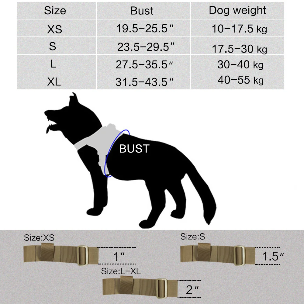 EXCELLENT ELITE SPANKER Tactical Dog Training Vest Dog Clothes Molle Pet Vest Harness Training Dog Harness Hunting Accessories