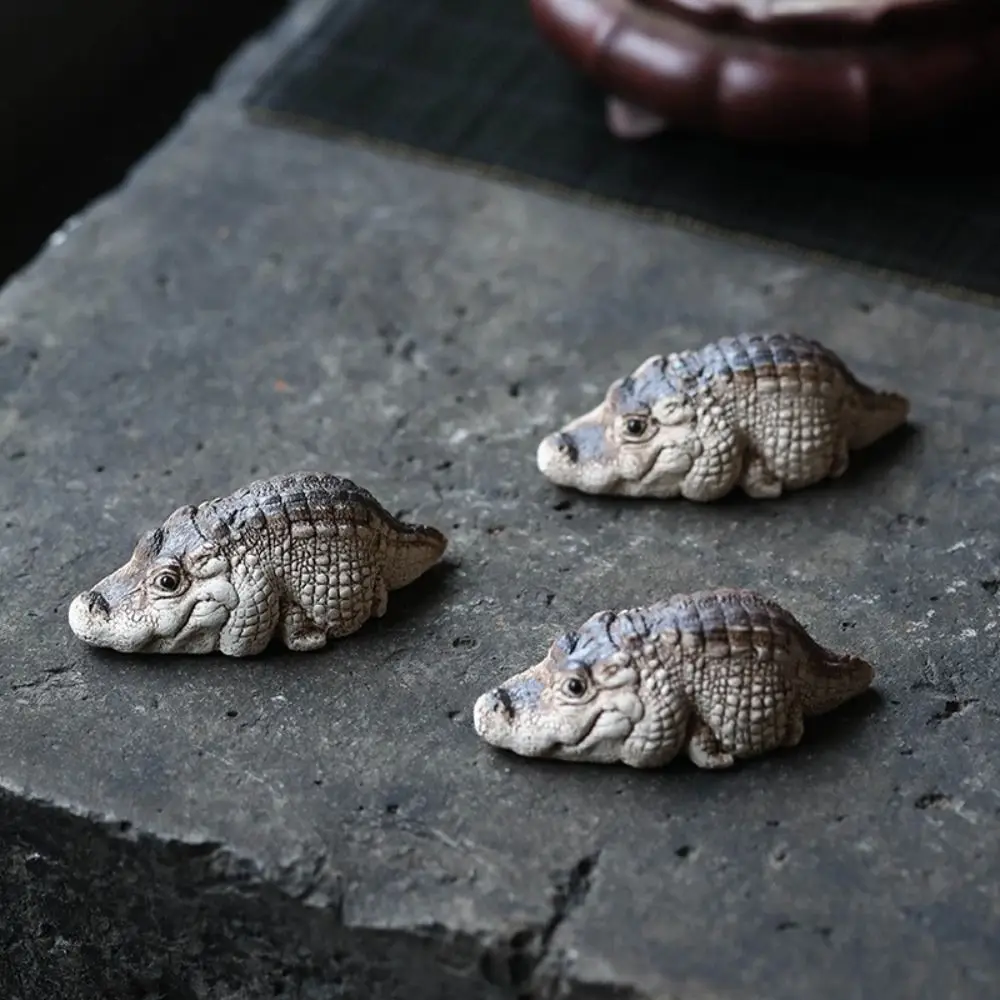 Resin Alligator Crocodile Kung Fu Tea Pet Lovely Mini Pet Figurine Simulated Delicate Pet Model Tea Lovers - view 4