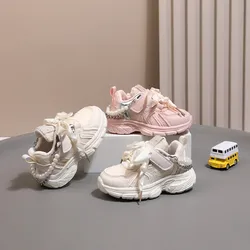 New Children's Shoes Toddler Girls Sport Shoes Pearl Soft Sole Breathable Outdoor Tennis Fashion Kids Sneakers EU21-30