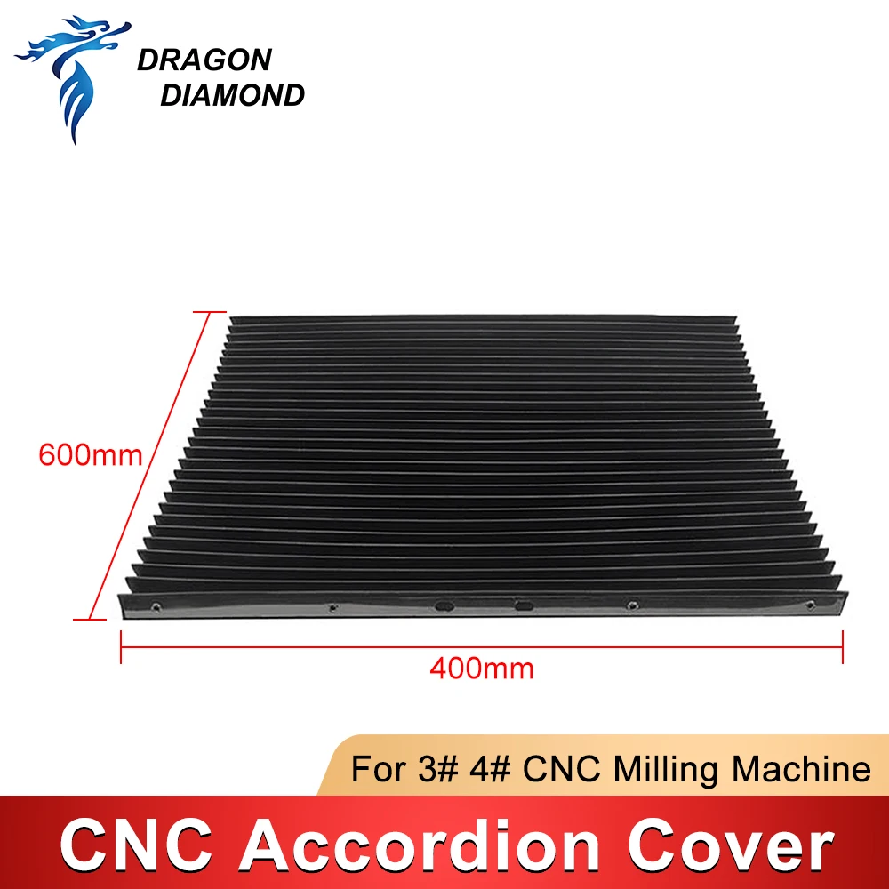 2PCS CNC Dust Cloth Accordion Cover CNC Milling Machine Part Accordion Type Way Mill Cover 400*600mm