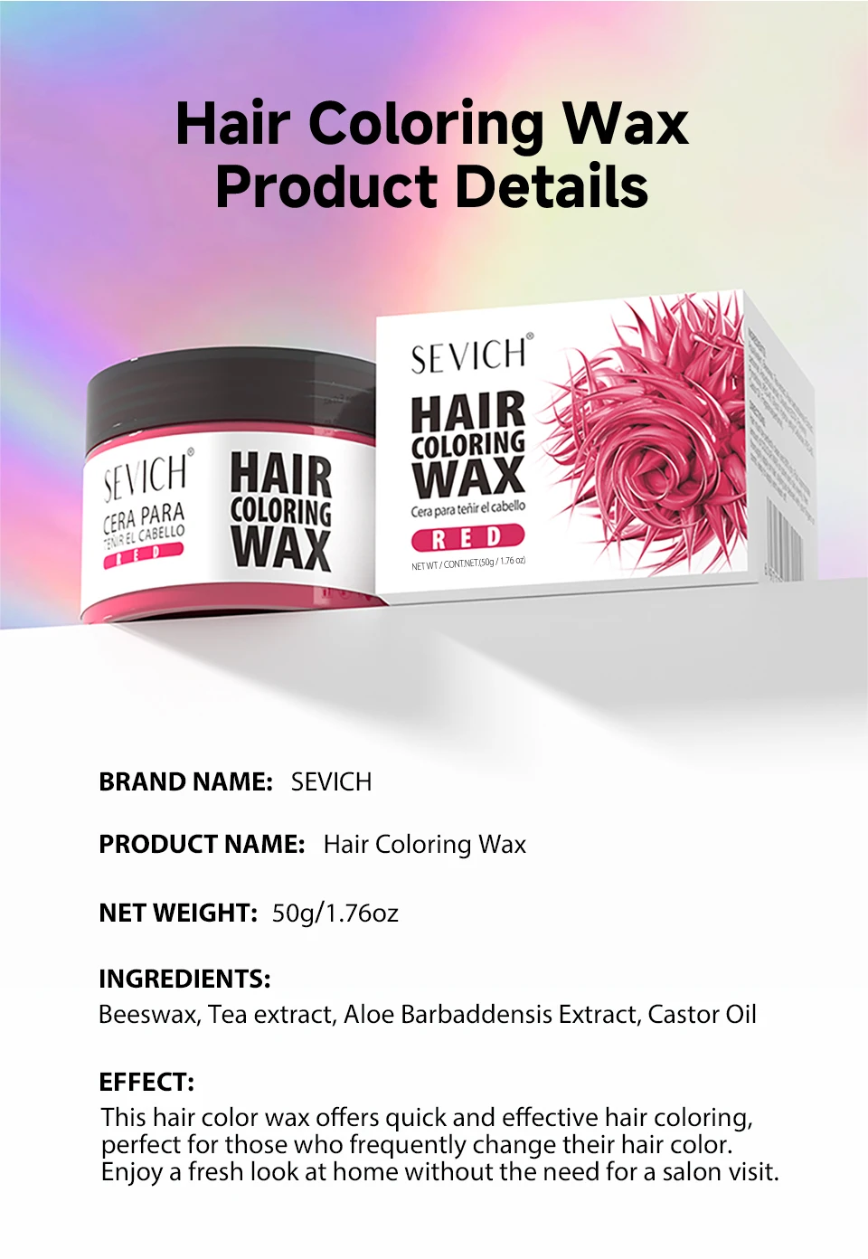 13 Farben einmaliges Haarfarbenwachs, leicht zu waschen, langlebiger Haarfärbeschlamm, leicht zu waschen, Party-Haarschlamm, Kinder-Haarfarbe-Creme – Detail 10