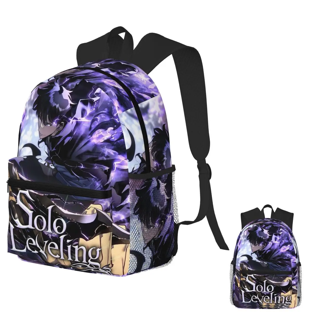 

Anime Sung Jinwoo Solo Leveling Student Backpack School Bag Hiking Travel Daypack for Boys Girls Fashion Bookbag Shoulder Bags