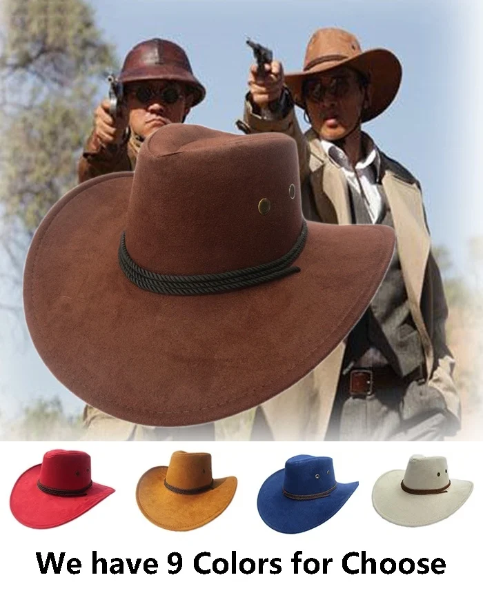 Cowboy Hat Faux Leather Men and Women Travel Caps Fashion Western Hats Chapeu Cowboy Sun Hat