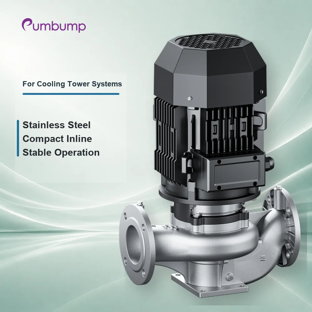 Stainless Steel Compact Inline Centrifugal Pump Cooling Tower Clean Water Circulation High Efficiency Motor