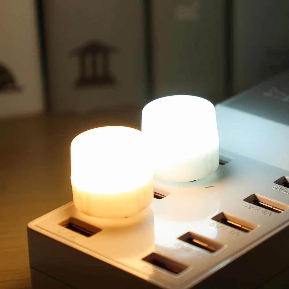 Wholesale USB Plug-in Mini Night Lights LED Lamp Portable Power Bank Charging Eye Protection Reading Bright Warm White Light