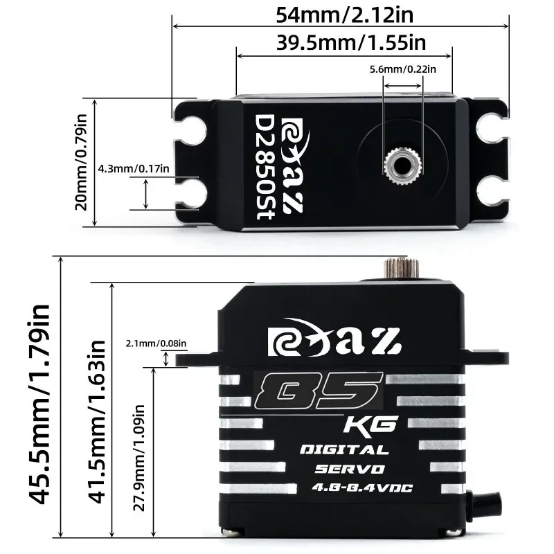 Metal Steel Gear Digital Servo 75KG Bezszczotkowy serwomechanizm wodoodporny do gąsienic RC 1/8 1/10 SCX10 TRX4 Truck Robot Upgrade Parts