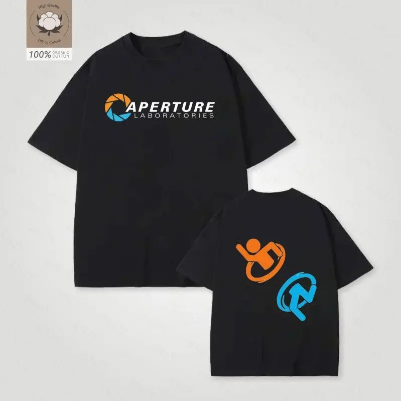 Gamer Science Fictional Company Video Aperture Labs Portal Men T-shirt Glados Geek Tops Valve Laboratories Fans Gift Shirt