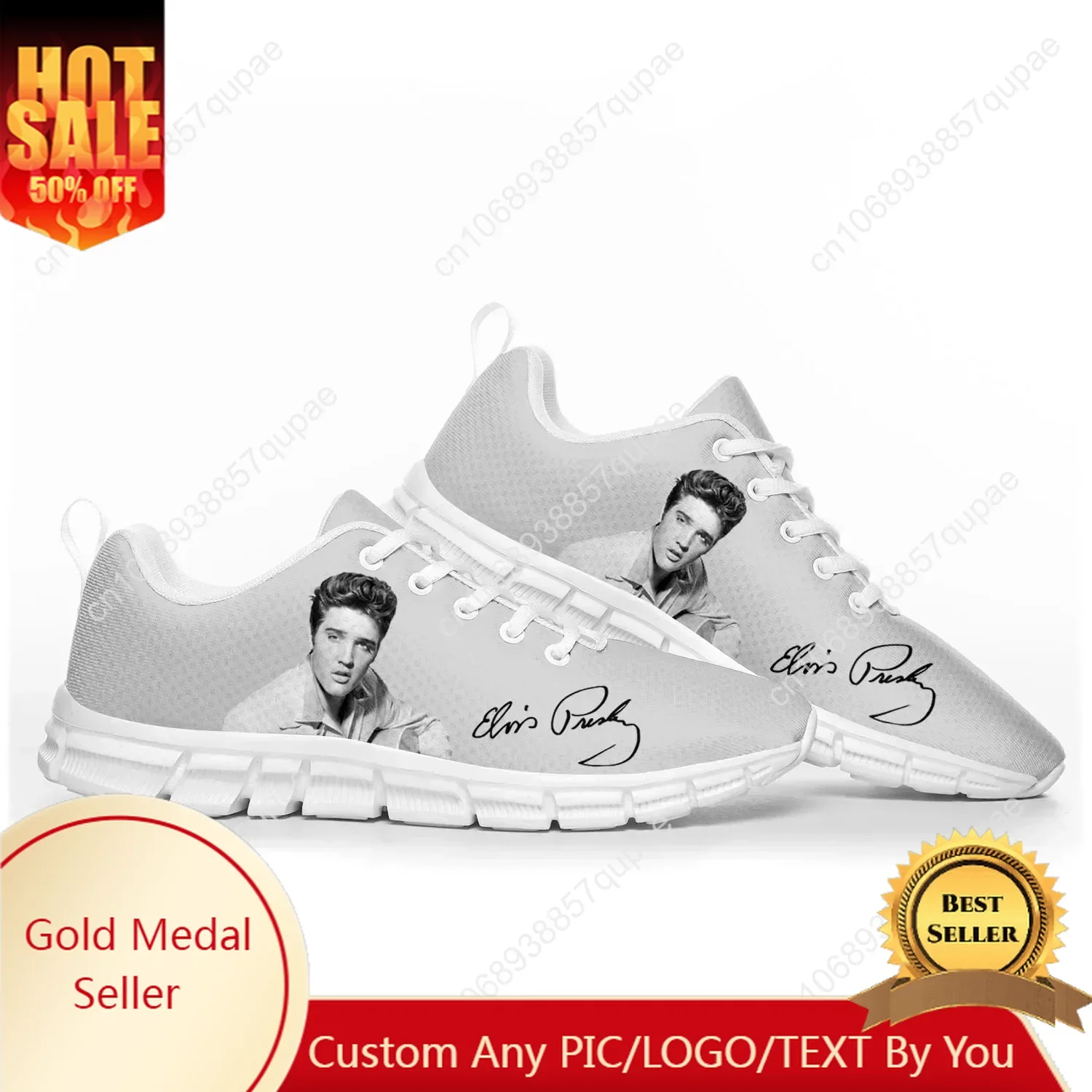 

Elvis Aaron Presley Sports Shoes King Hillbilly Cat Mens Womens Teenager Sneakers Custom Couple Shoes