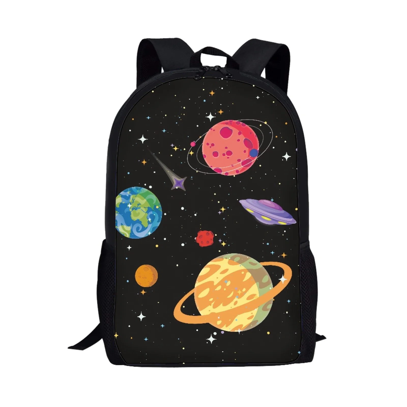 

Cartoon Planet Print 16 inch School Bags For Teenager Boys Girls Primary Kids Backpack Student Book Bag Satchel Mochila Infantil