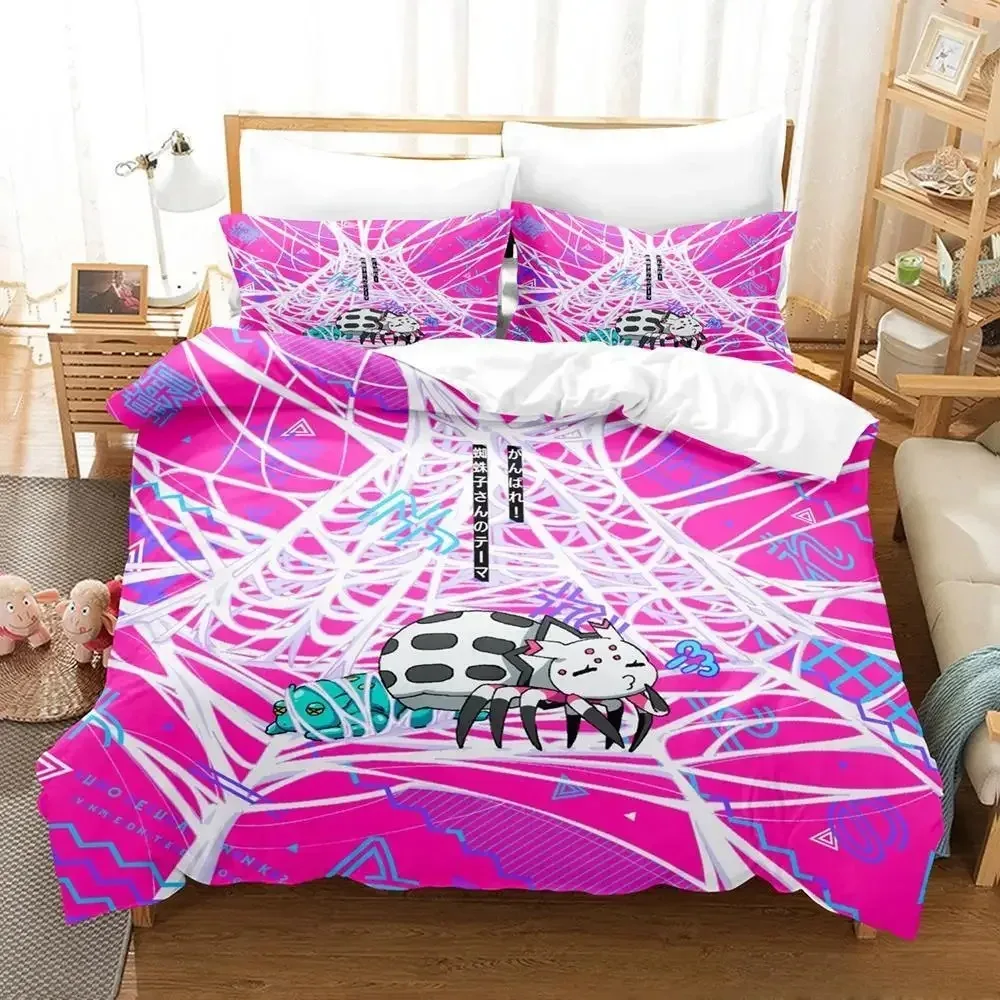 New So i m a spider so what kumoko Bedding Set Single Twin Full Queen King Size Bed Set Adult Kid Bedroom Duvet cover Sets Anime