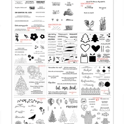 CustomGerman Words Rubber Silicone Clear Stamps For Scrapbooking Tampons Transparents Seal Background Stamp Card Making Diy