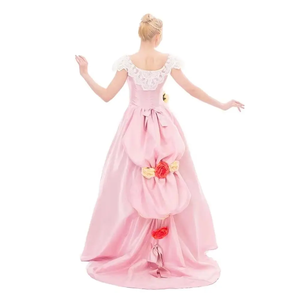 

Musical the Phantom of the Opera Christine Daae Cosplay Costume Women's Pink Rococo Dress Gown Prom Broadway Outfit