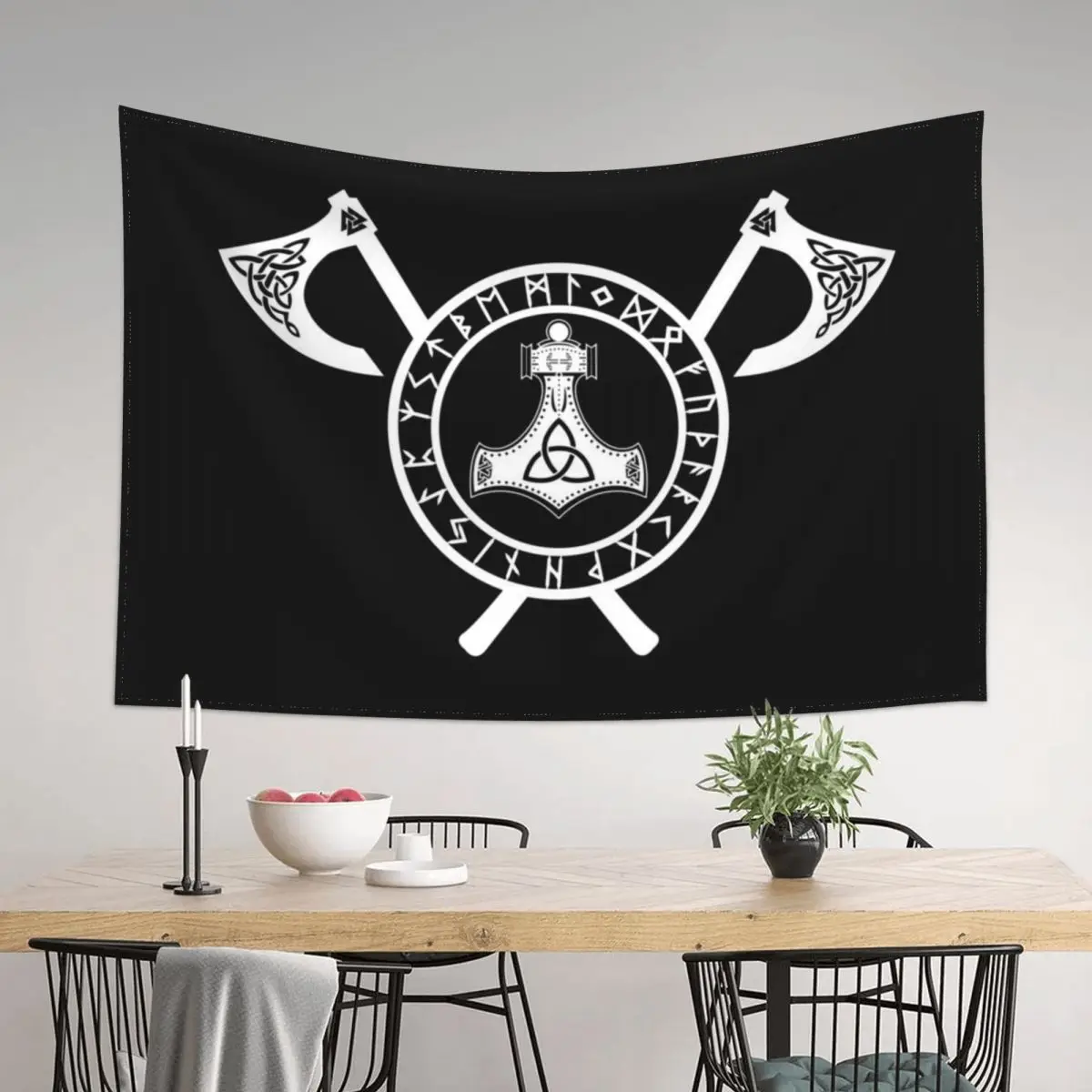 

Mjolnir /// Norse Axe (Variant II) Tapestry Decoration Aesthetic Bedrooms Decorations Home Decorating Decor Home Tapestry