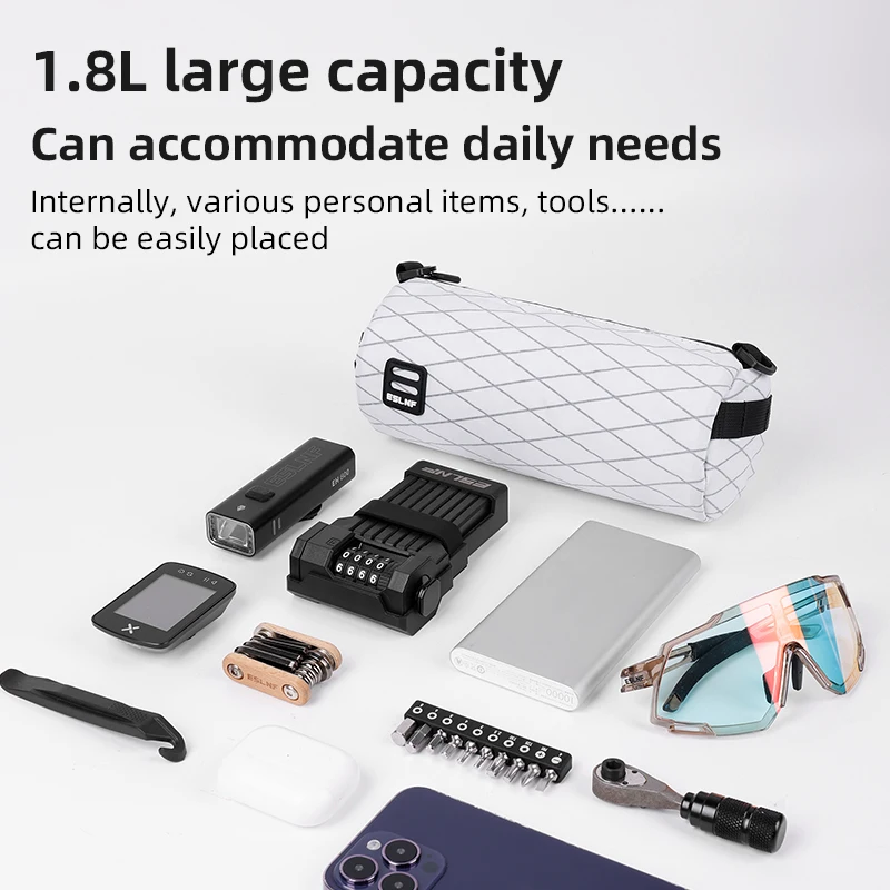 ESLNF Bolsa de manillar para bicicleta de carretera y bicicleta de montaña Bolsa de bicicleta de gran capacidad Bolso de hombro multifuncional de moda