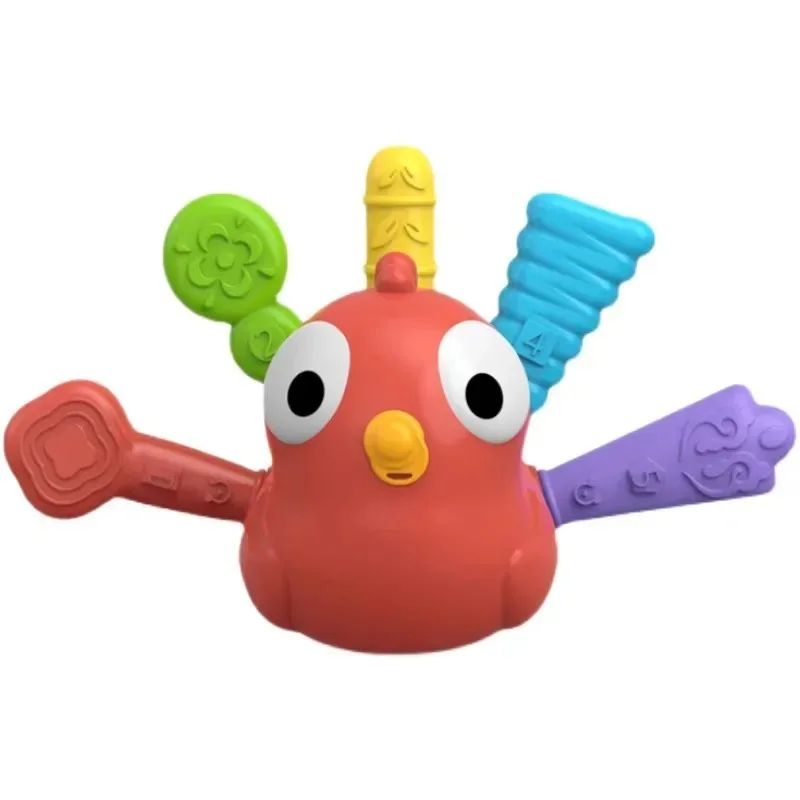 Baby Building Rainbow Bird Toys – Lernspielzeug für Montessori-Lernspielzeug mit Zahlen und Farben für Kleinkinder von 6–36 Monaten