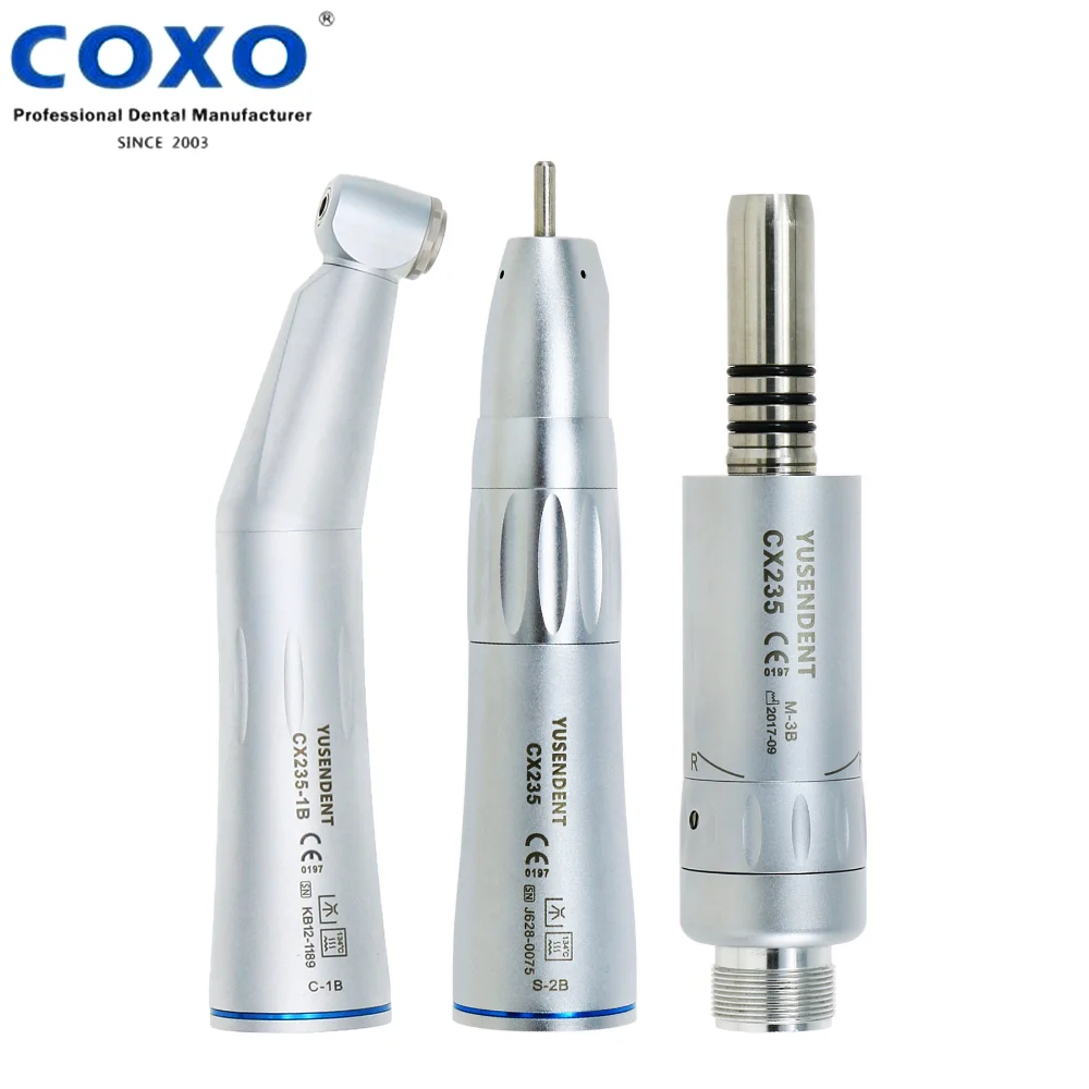 

COXO Dental Contra Angle Low Speed Handpiece 2 Holes Air Motor Kit Inner Water NSK E Type CX235-1B 2B 3B