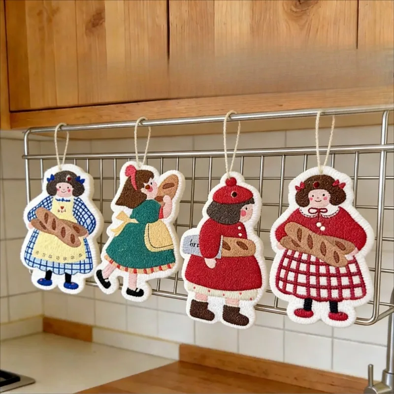 Plaid Girl Wood Pulp Sponge Super Absorbent Quick Expansion Pot Dishwasher Imported Wood Pulp Cotton Cleaning Melamine Sponge