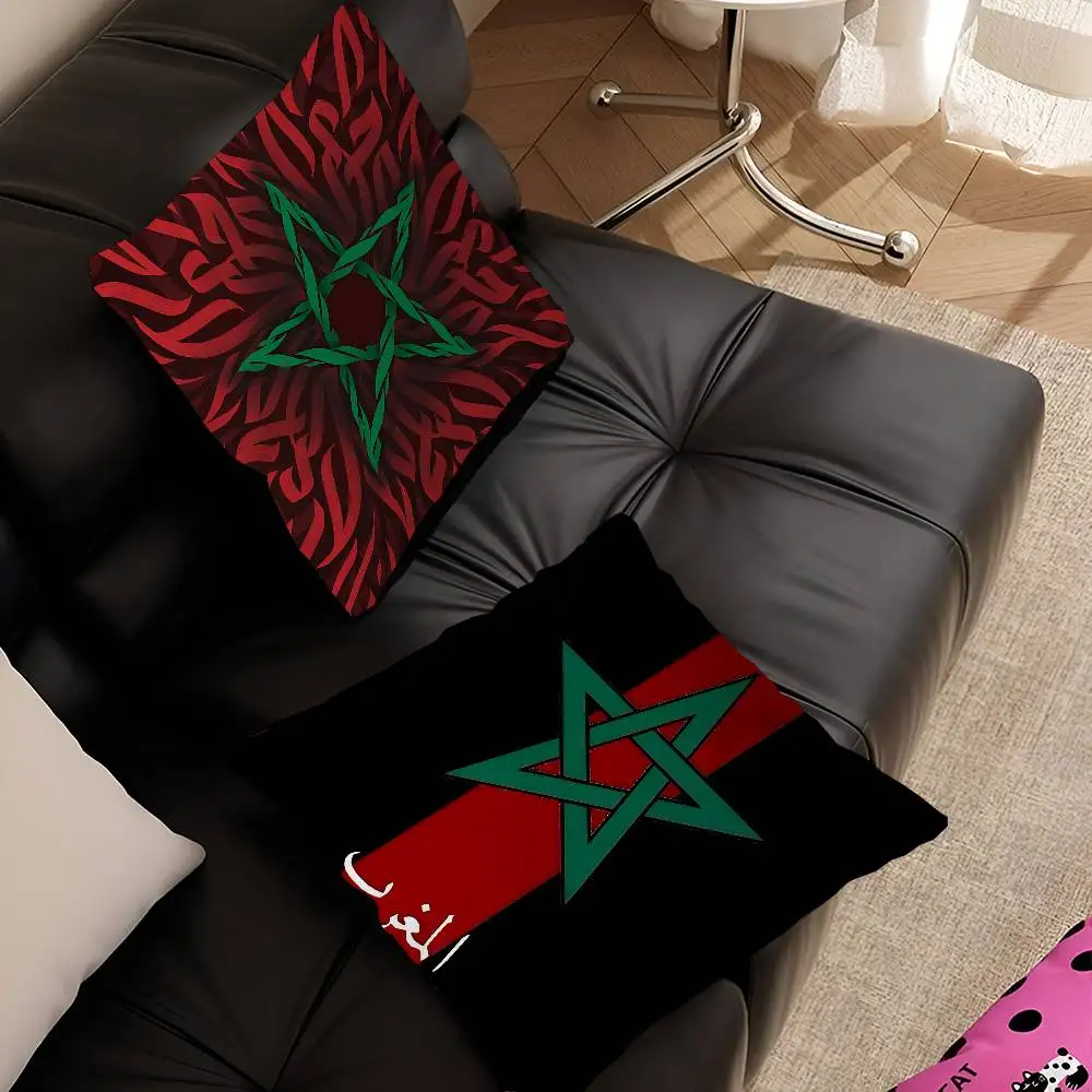 

Morocco Map Flag Pillow Cover For Bedroom Room And Living Room Sofa Decorative Cushion Cover
