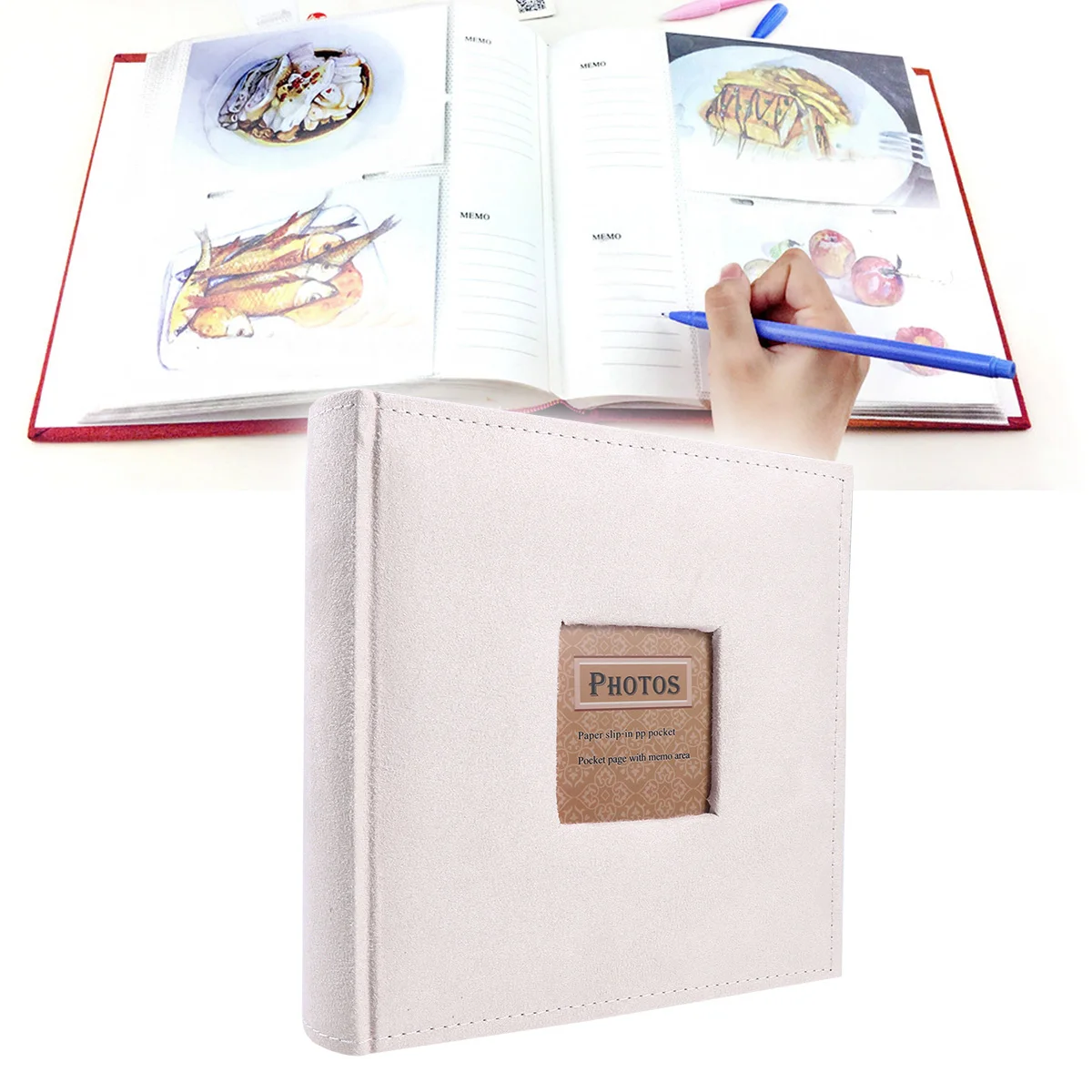 

6 Inch Photo Album Family Memory Scrapbook Childrens Baby Albums 200 Pages PVC Material DIY Memorial Book Sturdy Storage