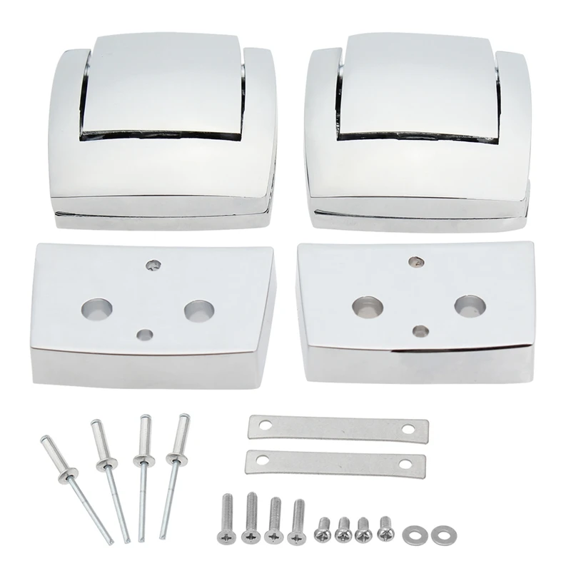 

Trunk Bag Hinge And Latch Kit Silver Metal For Chopped For Razor Tour Pak