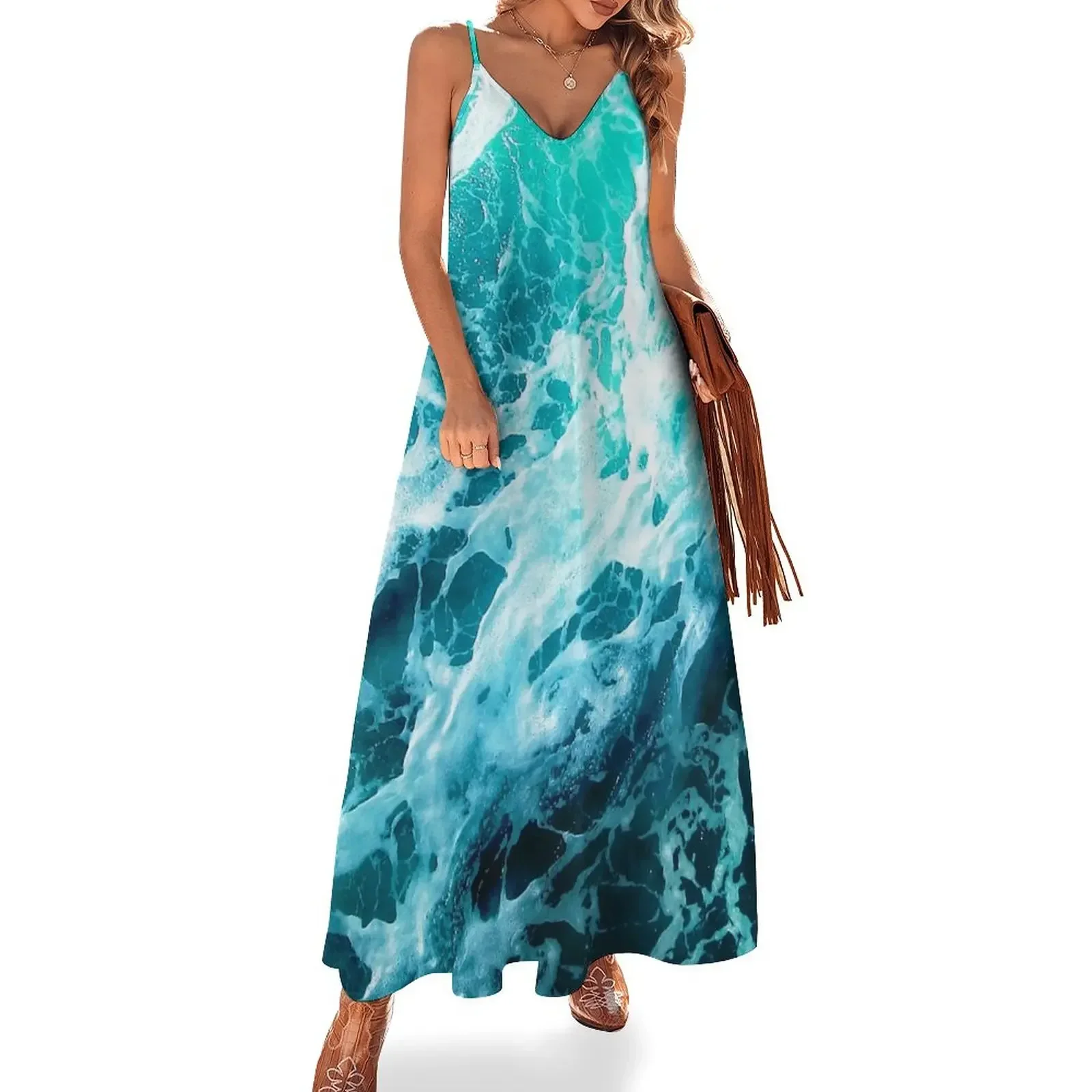 

Out there in the Ocean Sleeveless Dress clothing women summer 2024 womans clothing Beachwear Dress