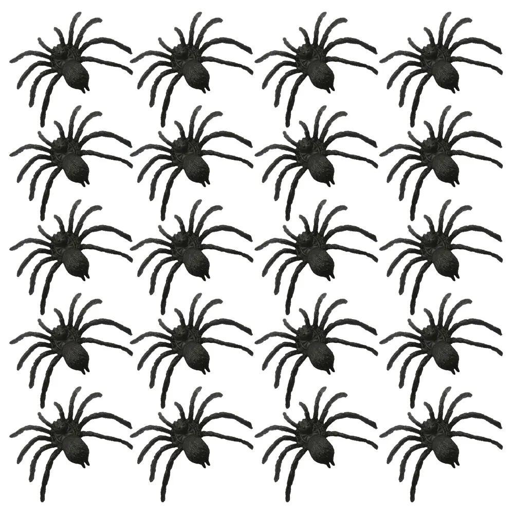 

20 Pcs Fake Spider Decoration 7x8CM Plastic Spiders Halloween Party Supplies Creepy Atmosphere Toys prank spider realistic