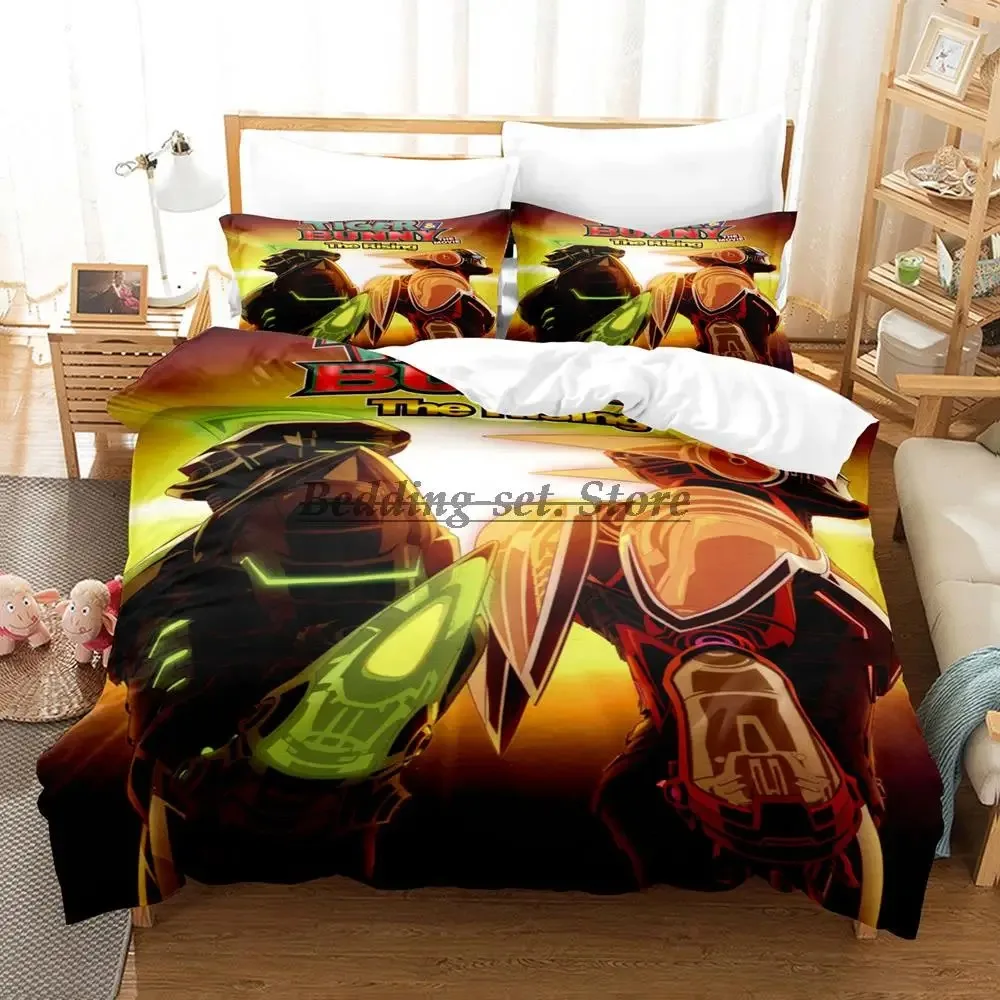 Mecha Tiger & Bunny Bedding Set Single Twin Full Queen King Size Bed Set Aldult Kid Bedroom Duvetcover Sets Anime Bed Sheet Set