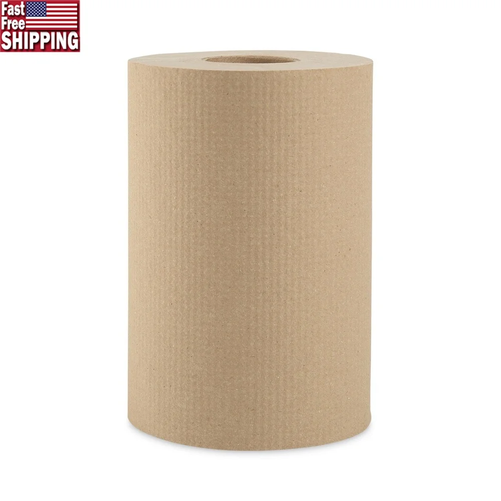 

Durable Hardwound Paper Towels 1-Ply 8in x 350ft 12 Rolls Absorbent Commercial Towel Hand Drying in Washrooms