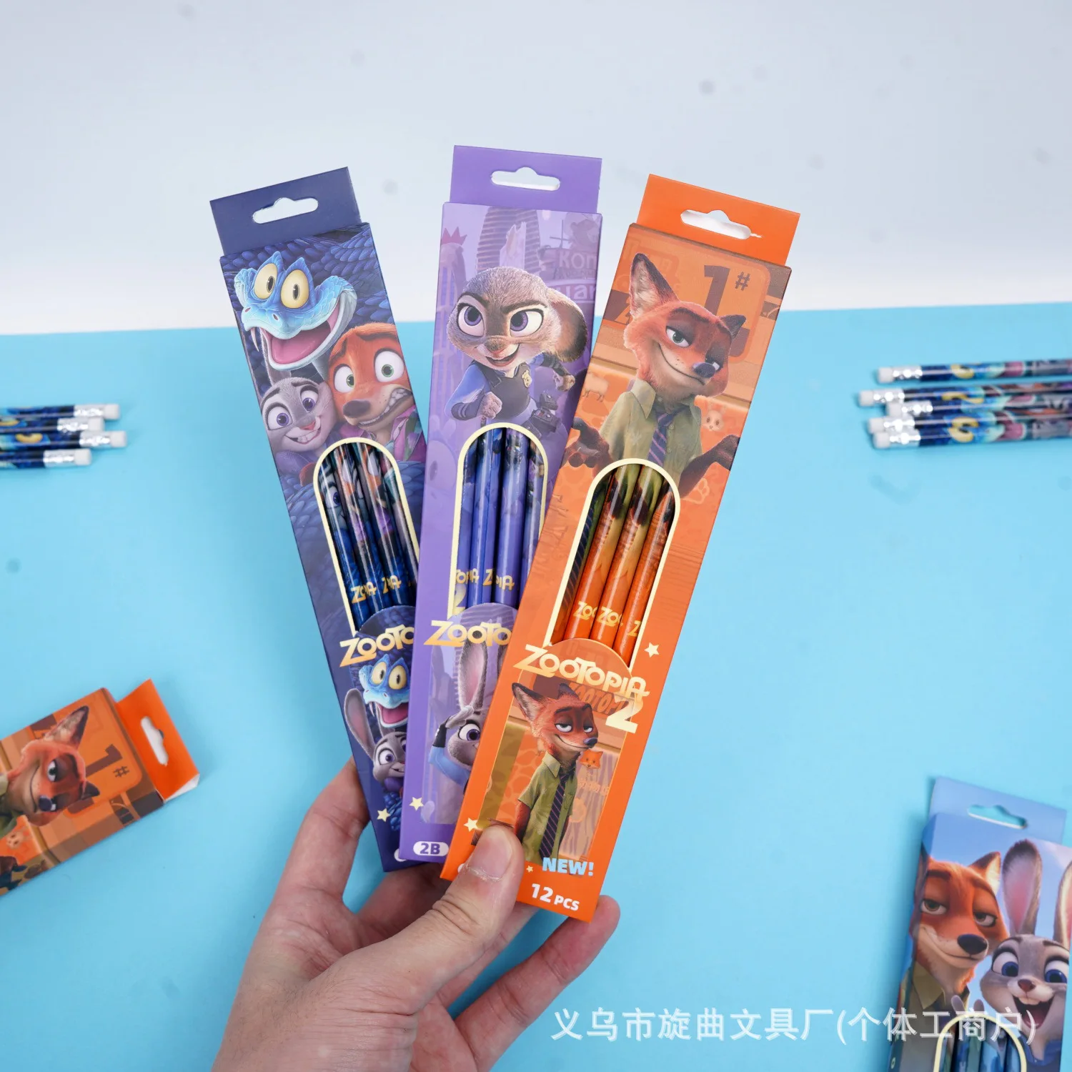 

48pcs for Zootopia2 Pencils 12-Pack of Cute School Supplies and Stationery 2B Pencil for Handwriting Practice Student Reward Gif