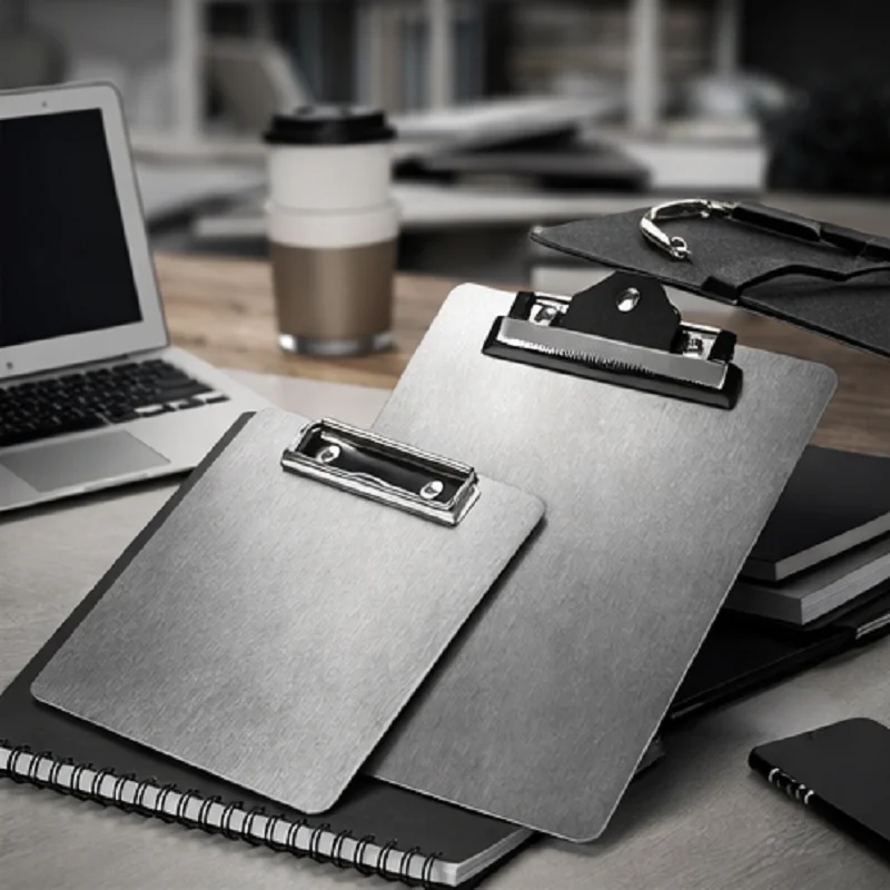 

Stainless Steel Metal Clipboard Writing Board Durable 304 Stainless Steel Document Holder Ideal for Note Taking and Organization