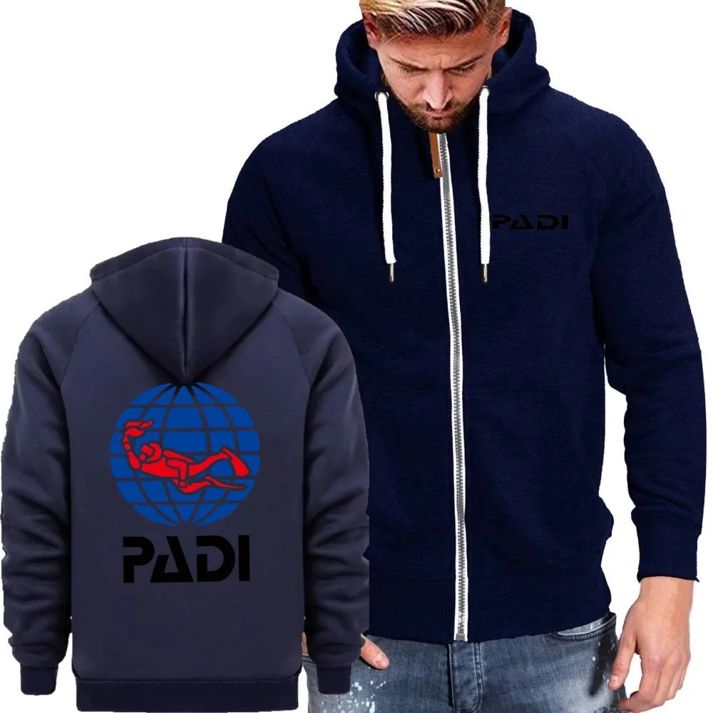 Популярные мужские толстовки с капюшоном, толстовки для подводного плавания, куртка с капюшоном Padi, верхняя одежда, ветрозащитная флисовая спортивная одежда, пальто, уличная одежда больших размеров