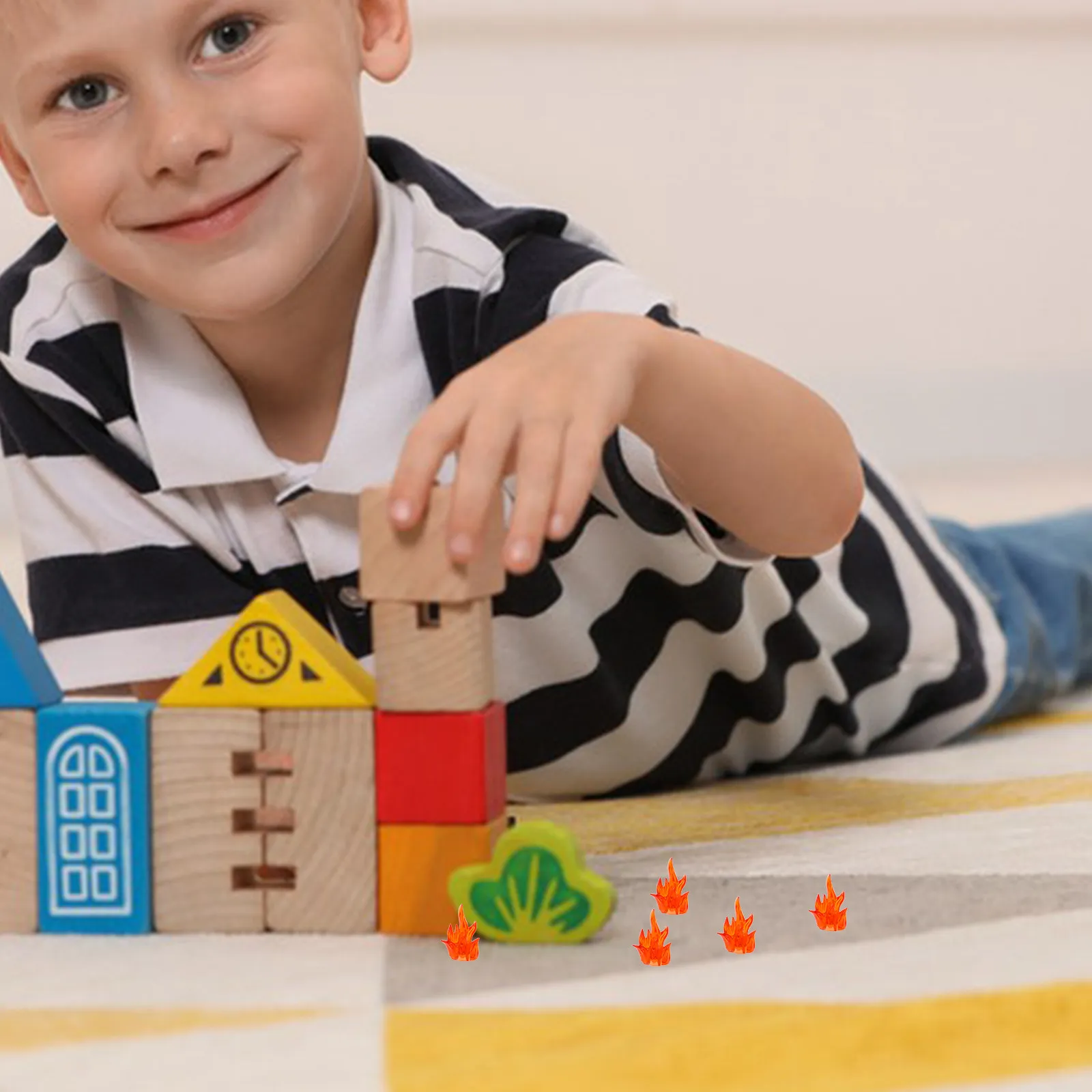 

Набор из 5 аксессуаров для фигурок с эффектом пламени и льда, яркие цвета, развивающий конструктор, для творческих игр