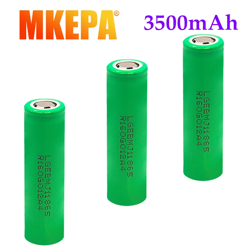 100% New Battery 3.7V 3500mAh INR18650  MJ1 18650 25A Discharge for  Rechargeable Li-ion Batteria