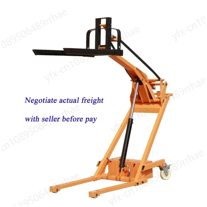 Mini portable electric articulated fork lift with 24v battery 500kg pallet loading truck forklift electric