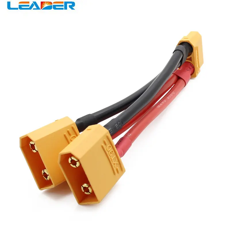 LEADERSOLAR 1/5/10/20Pcs/Lot XT90 Parallel Battery Connectors Adaptor Cable Extension Y Splitter for Parallel Battery Connection