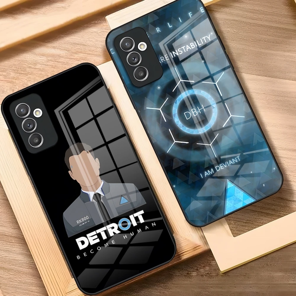 Game Detroit Become Human Phone Case For Samsung S24 S23 S21 S20 S22 A24 A34 A54 A53 Note 20 Pro Ultra Plus Glass Back Cover